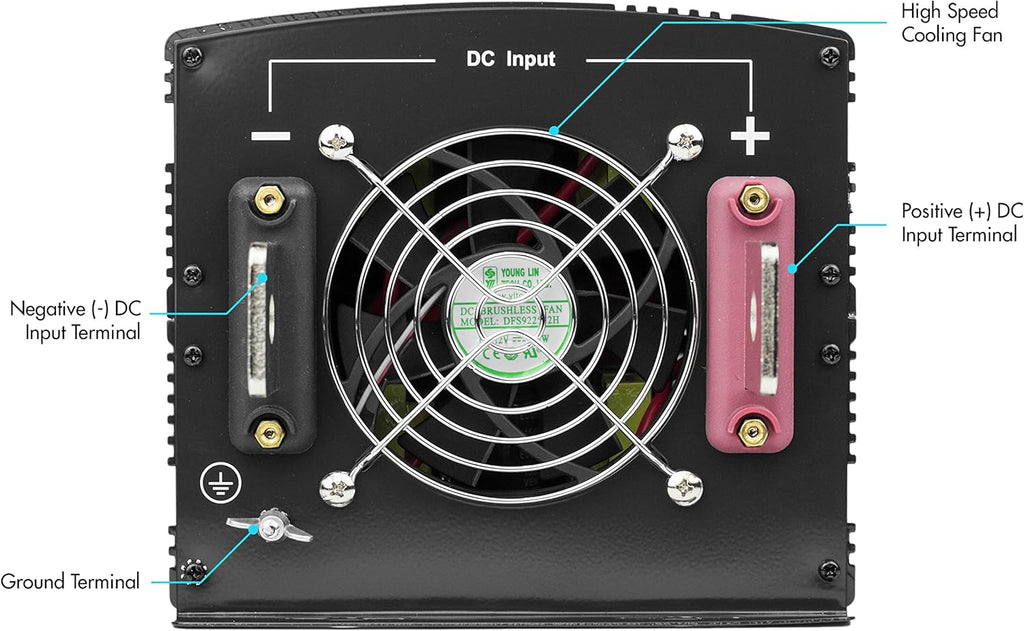 12V 5000 Watt Power Inverter with Remote Control, 10000 Watt Surge Peak T361833