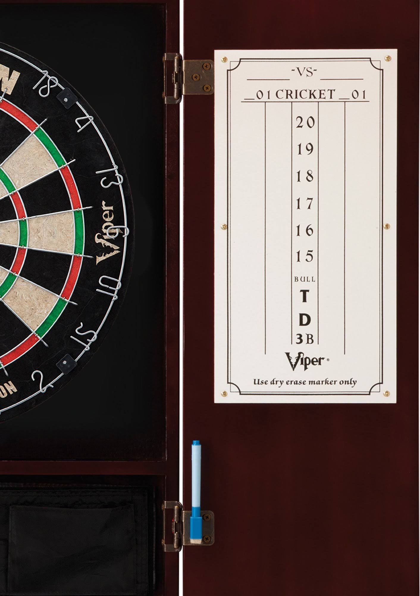 Solid Wood Cabinet and Sisal Bristle Dartboard Bundle A295