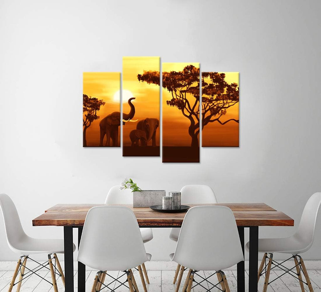 4 Panel Canvas Wall Art Stretched and Framed T82660