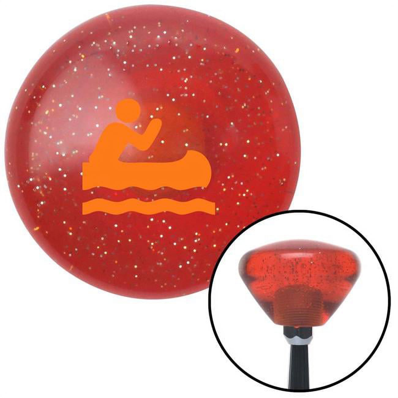 Orange Retro Metal Flake Shift Knob with M16 x 1.5 Insert J2582