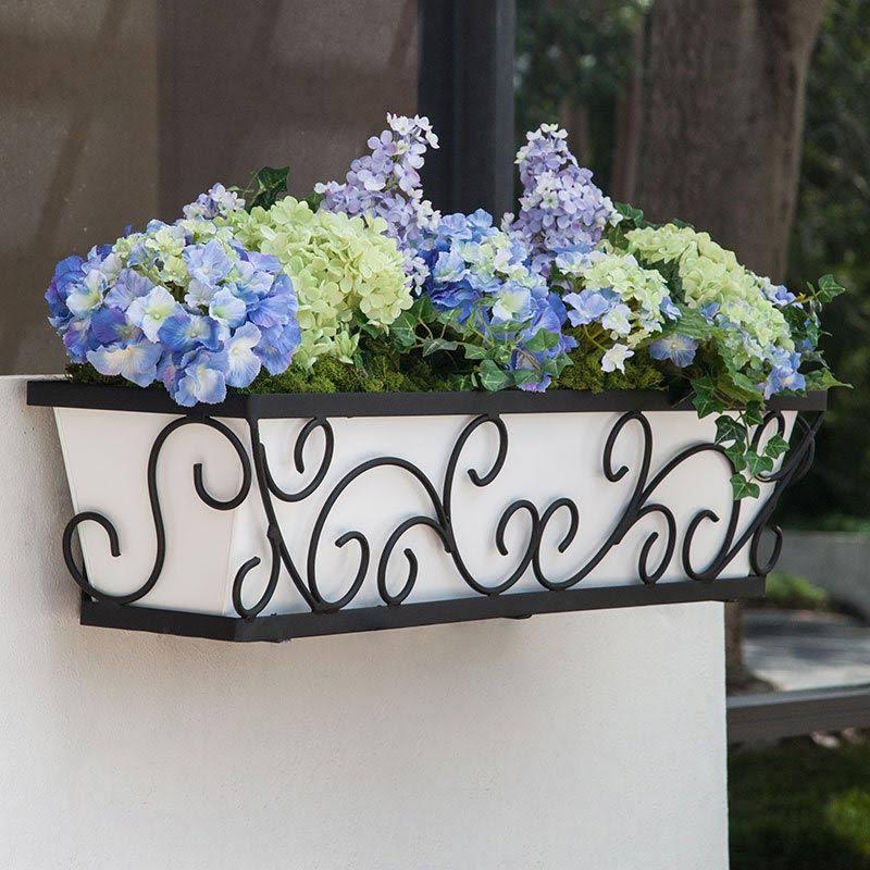 60in Window Box with White Galvanized Liner A429