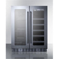 Black Built-in Undercounter French Door Wine & Beverage Center E262