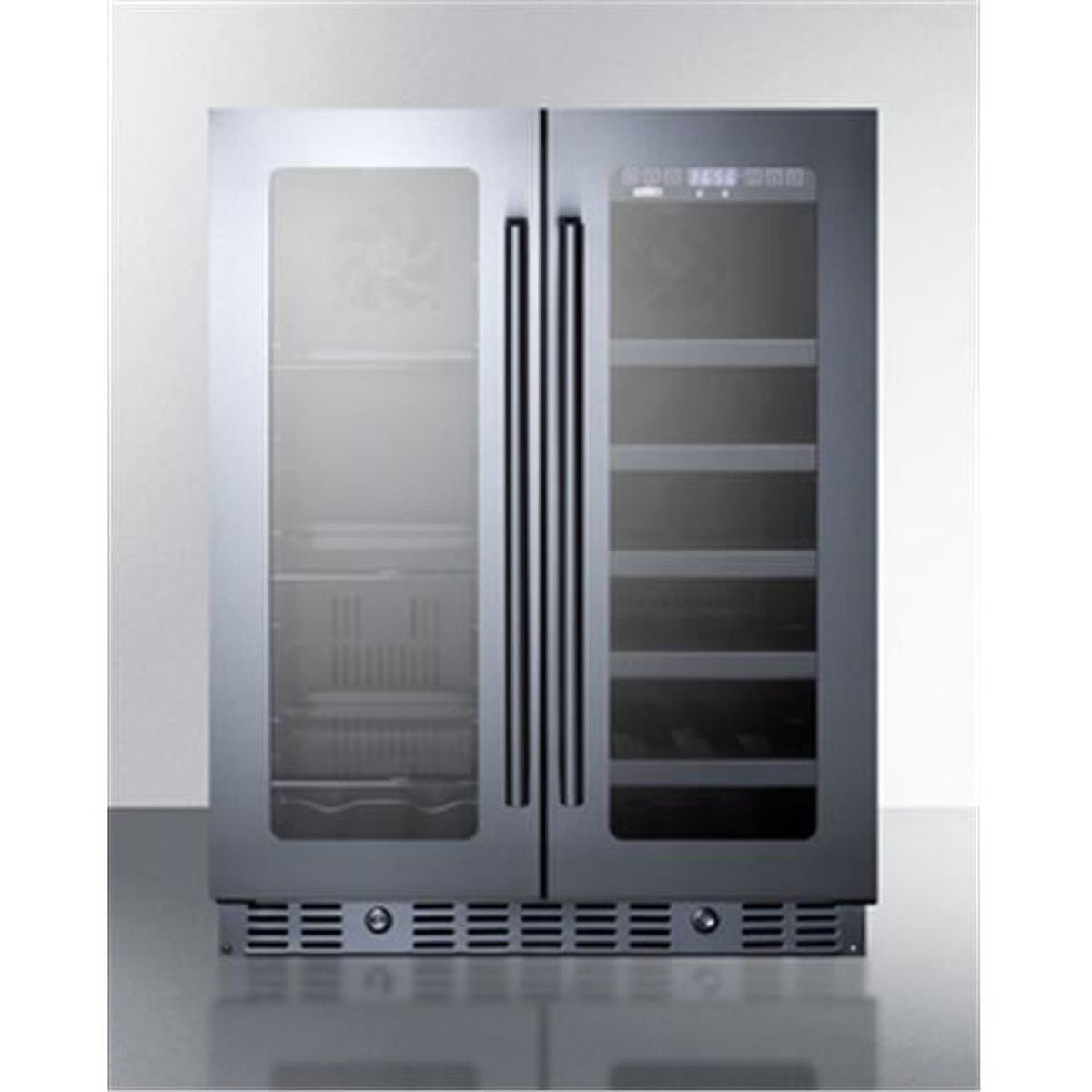 Black Built-in Undercounter French Door Wine & Beverage Center E262