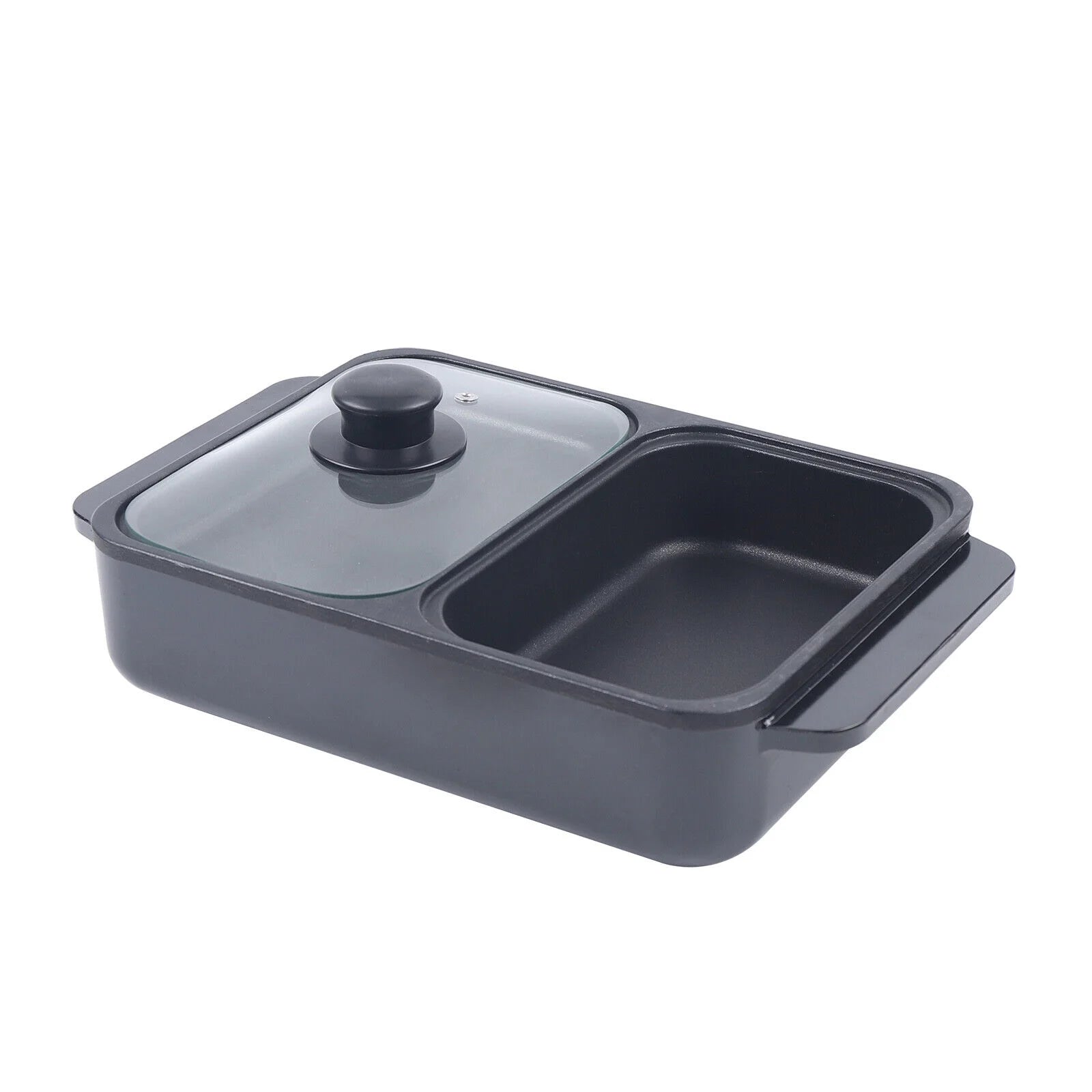 2-IN-1 Electric Hot Pot BBQ Grill Smokeless Cooking Pan 1200W A750