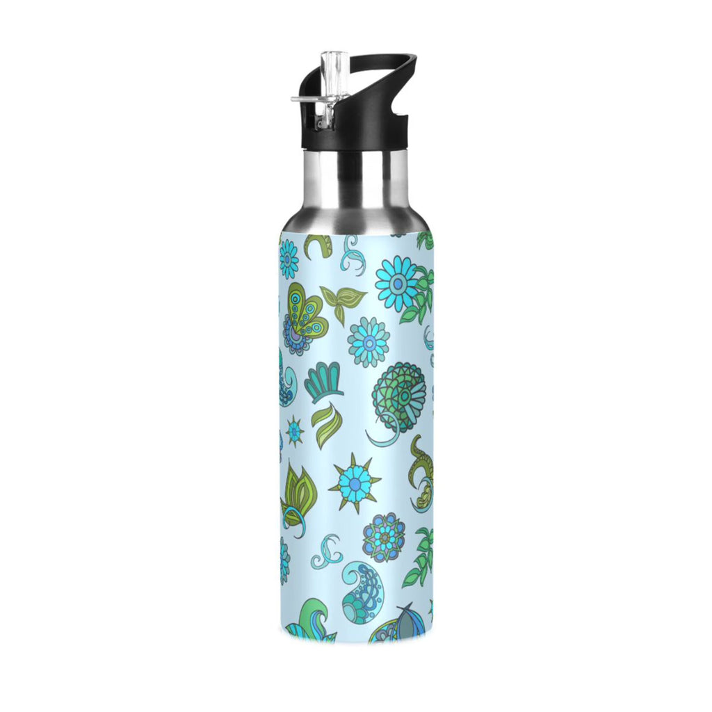 20 oz Insulated Stainless Steel Water Bottle with Straw Lid A57146