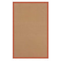 Machine Tufted Wool 4'x6' Rug in Cork Brown and Burnt Orange Z648503