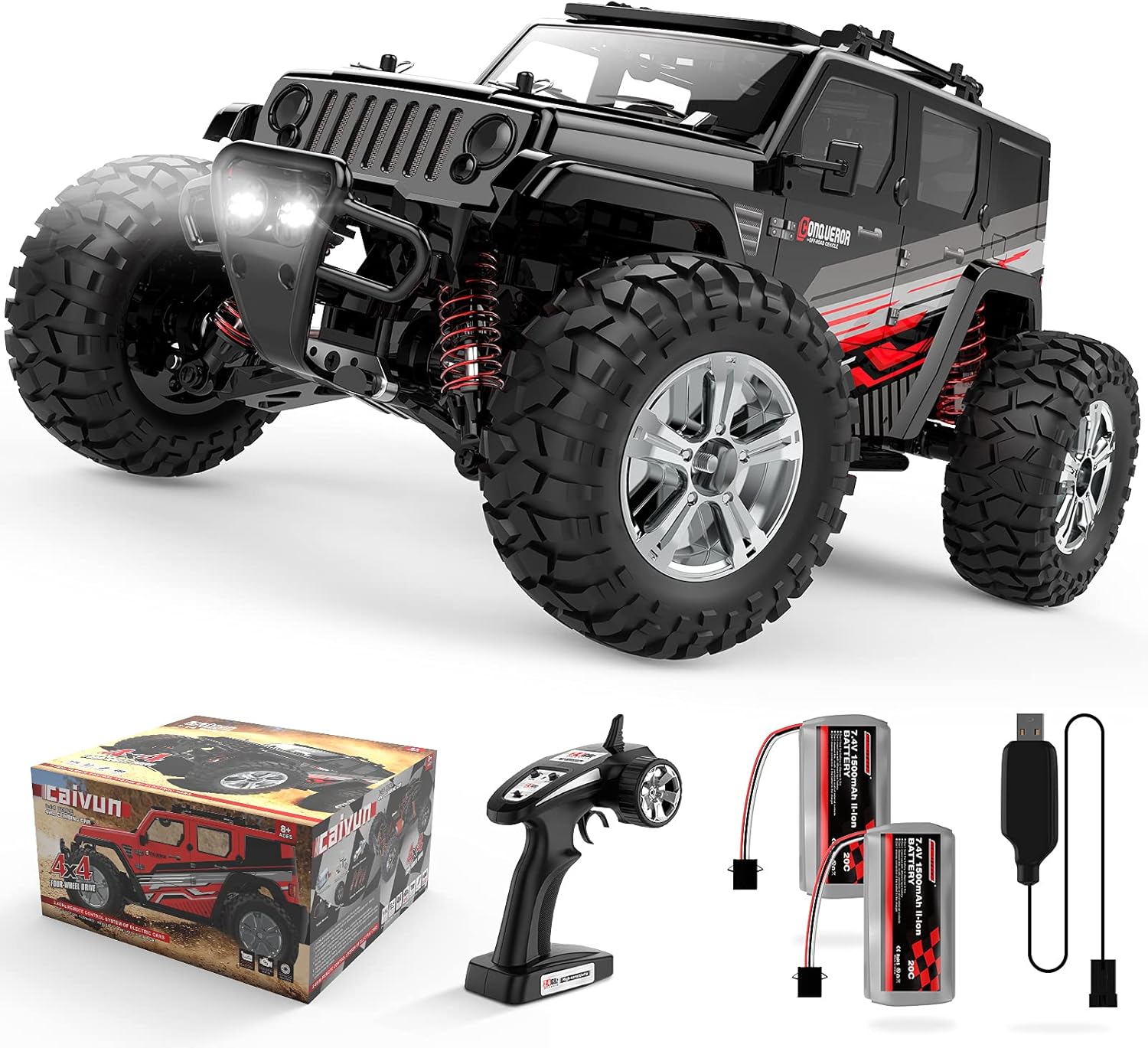 1:14 Scale 4WD RC Car with Two 1500mAh Batteries S972