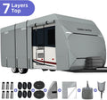 7 Layers Windproof Travel Trailer Cover with Tongue Jack Cover K1726