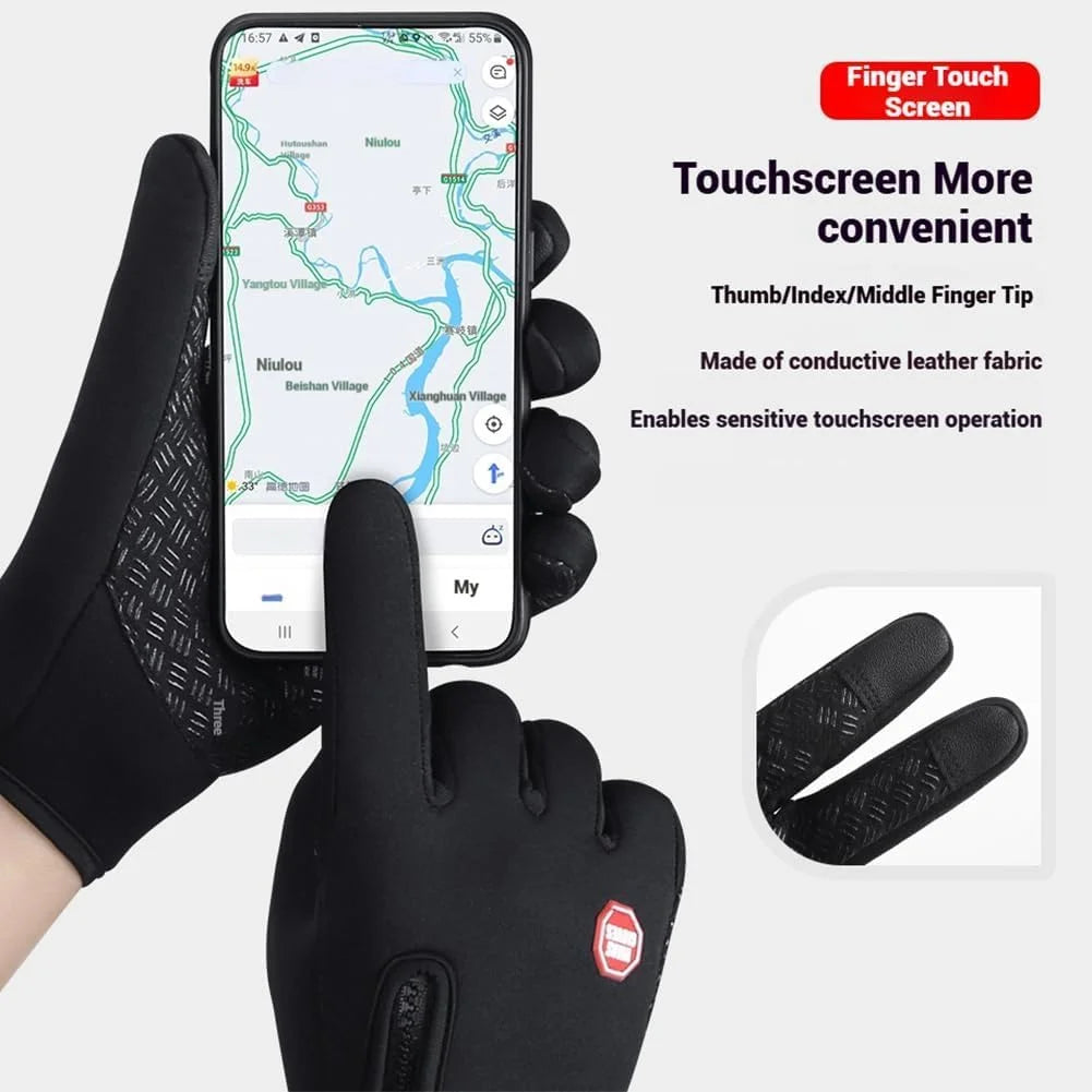 Waterproof Windproof Thermal Touchscreen Winter Gloves with Non-Slip Grip A65756