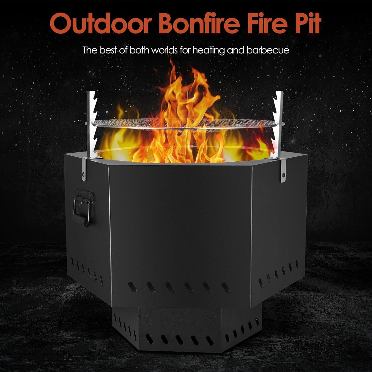 Portable 21'' Smokeless Wood Burning Fire Pit Y86895