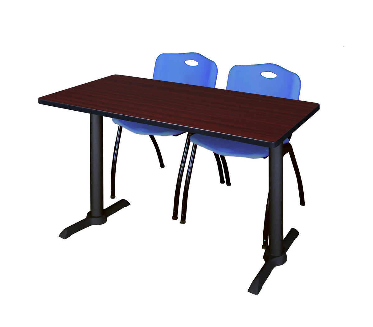 72x22 x 24x22 Training Table with 2 Stack Chairs Q11032