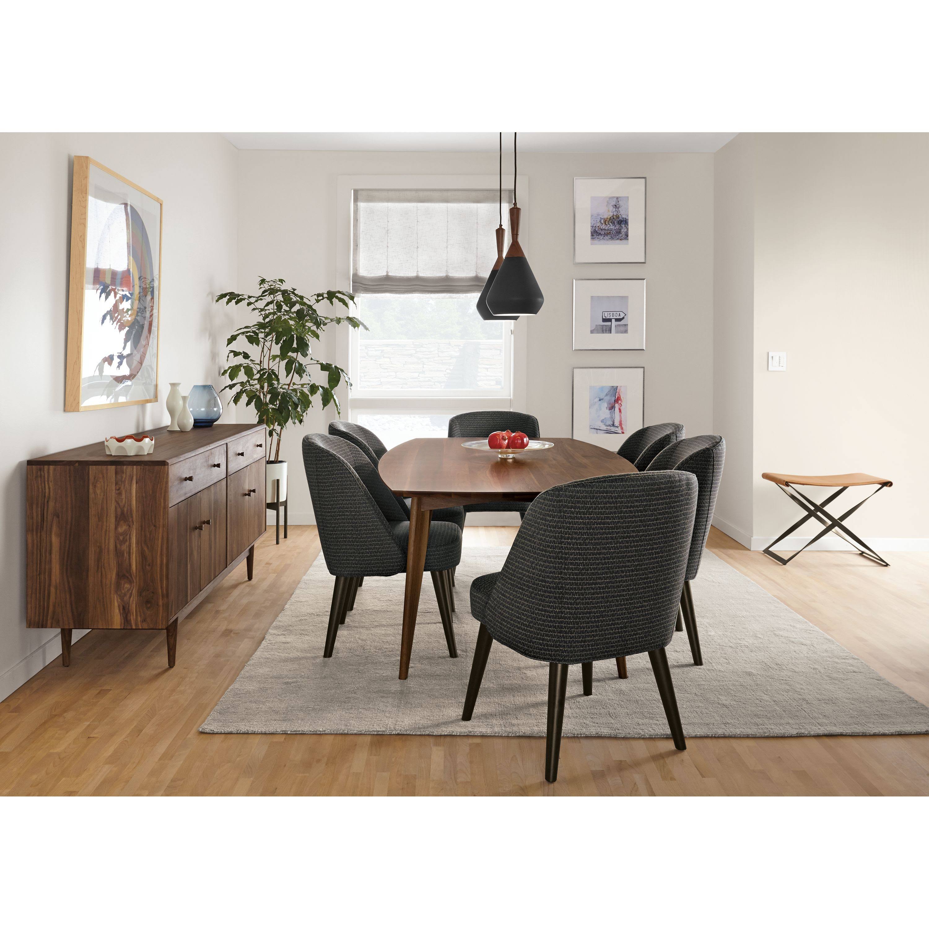 Modern Cora Side Chair in Tatum Moss with Charcoal Legs Green Brown Performance Fabric F6459