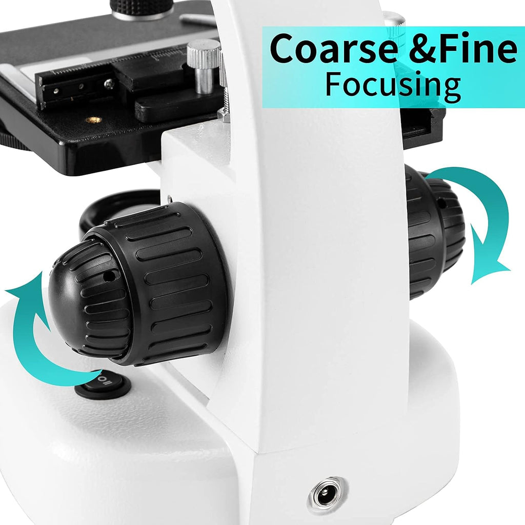 Compound Binocular Microscope, 40X-2000X Magnification, LED Illumination, Two-Layer Mechanical Stage G63006