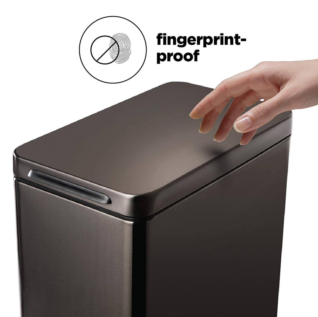 12 Gallon Black Trash Can S388
