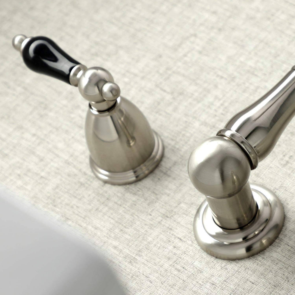 Brushed Nickel Two-Handle Wall Mount Bathroom Faucet T953600