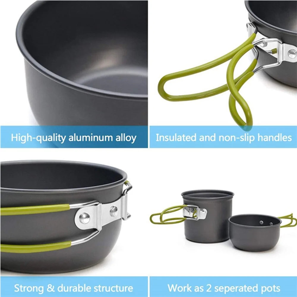 Portable Alumina Camping Cookware Set O5958