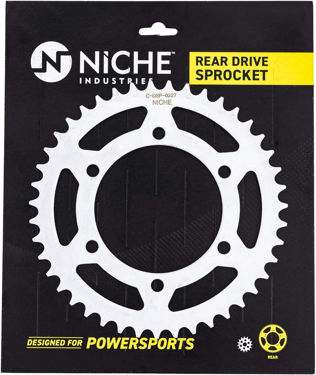 Drive Sprocket Chain Combo Front 14 Rear 43 Tooth 520NZ Standard 106 Links Pack of 2 K7700