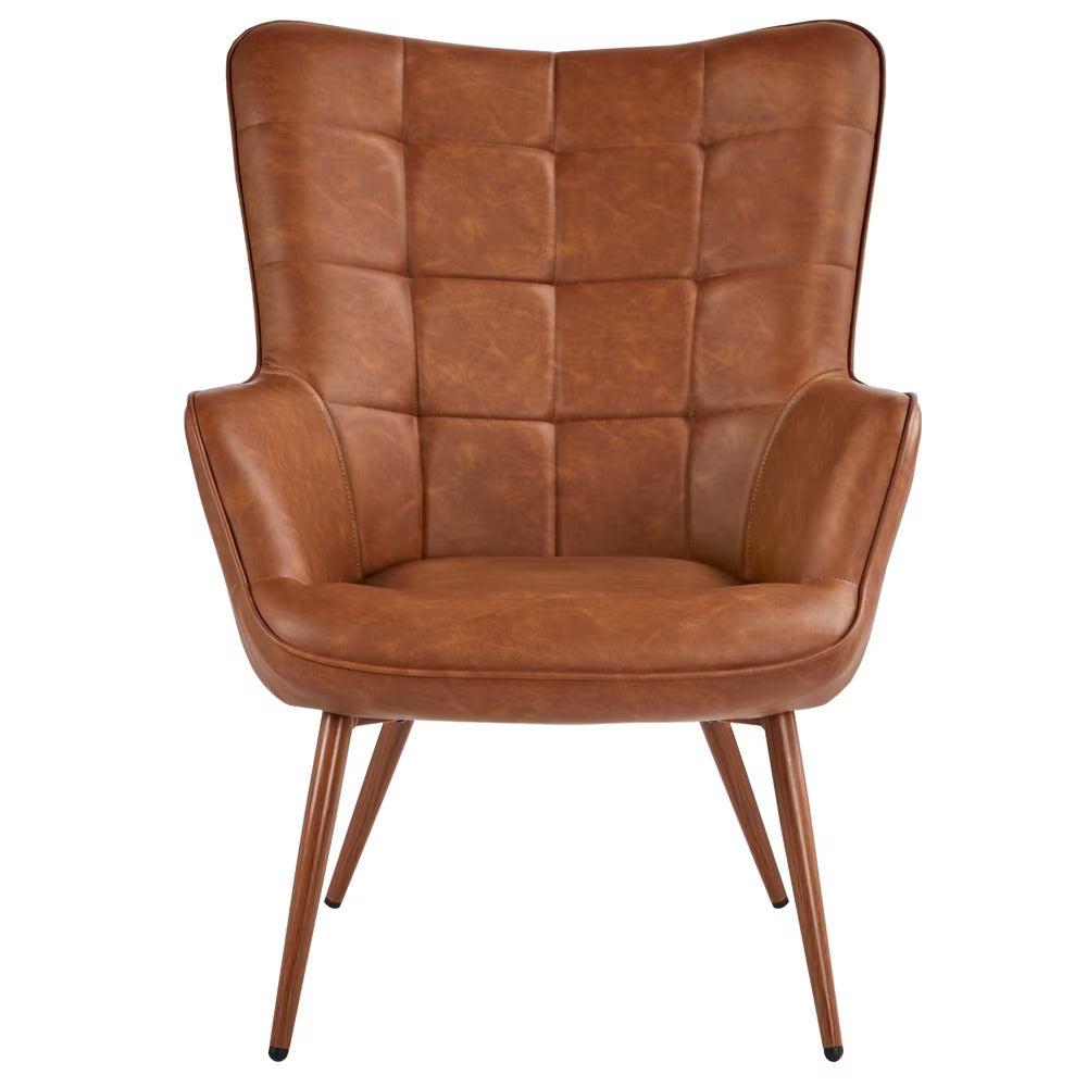 Brown Faux Leather Chair S884053