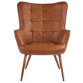 Brown Faux Leather Chair S884053