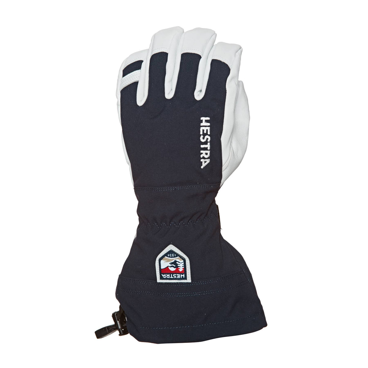 Navy Leather Ski Glove Y5115