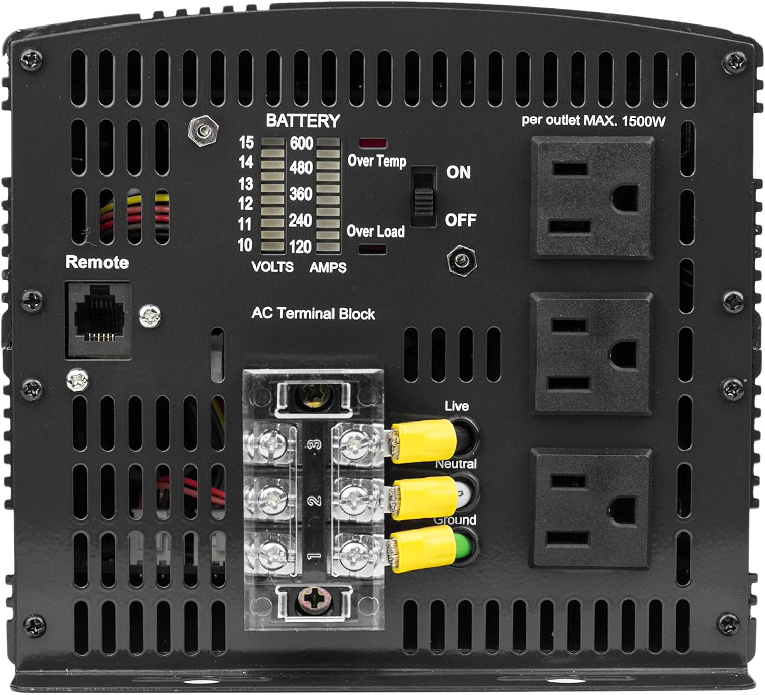 12V 5000 Watt Power Inverter with Remote Control, 10000 Watt Surge Peak T361833