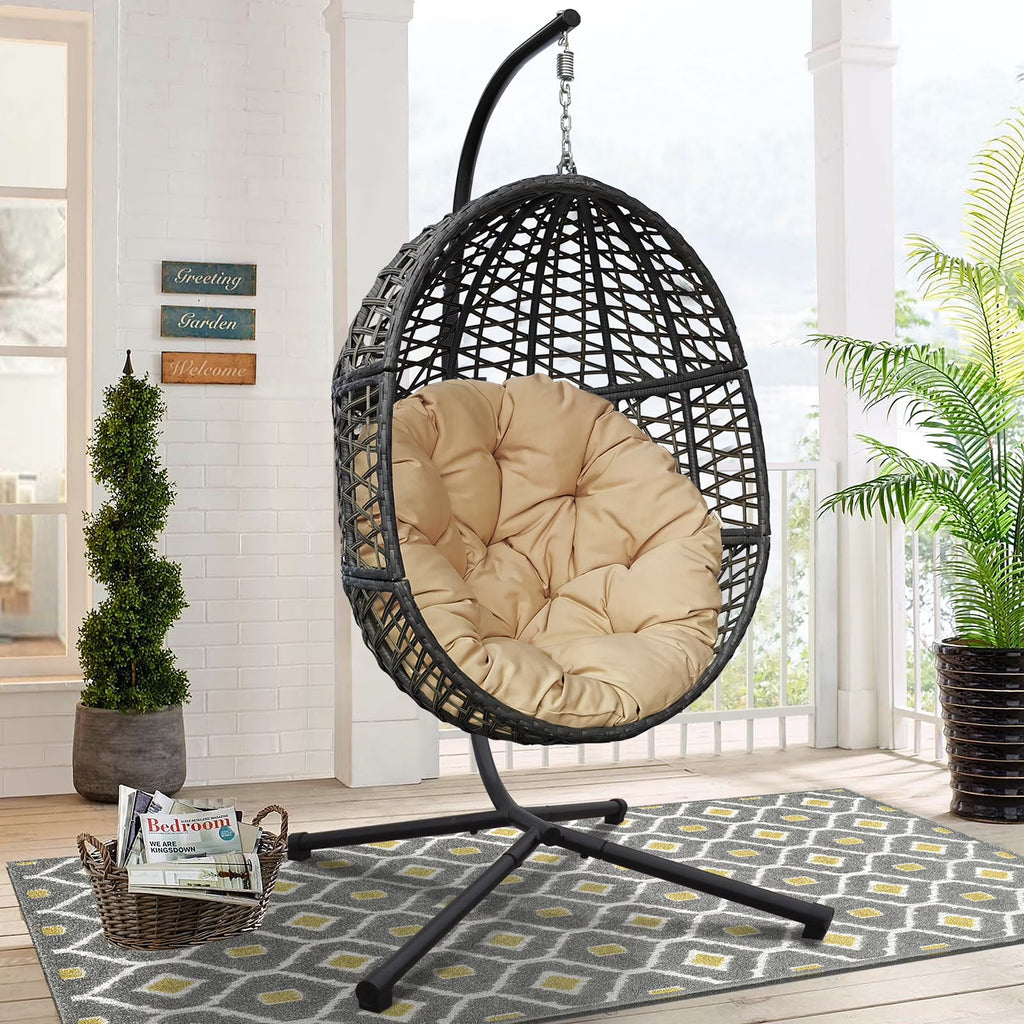Rattan Egg Swing Chair with Stand C235