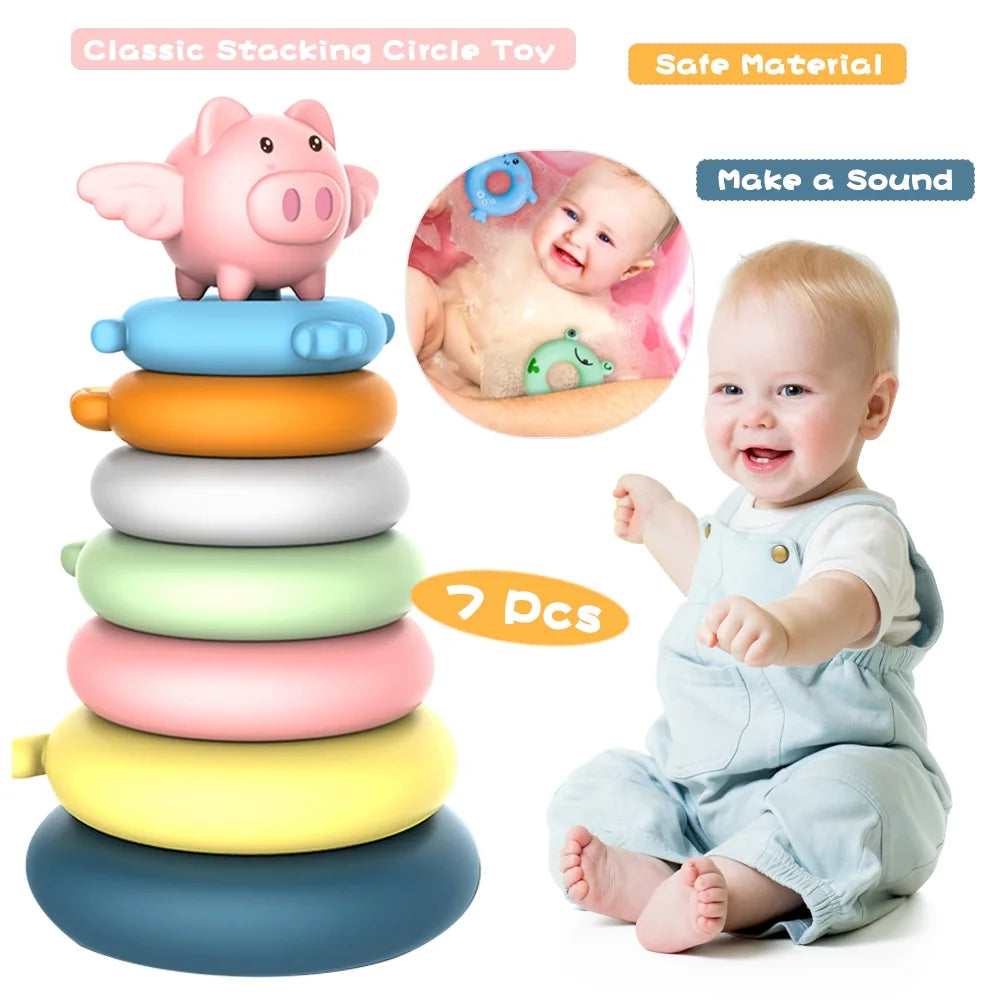 7 Pcs Stacking Rings Toys J7402