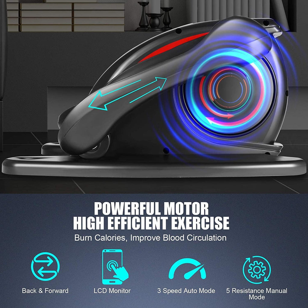 Under Desk Electric Mini Elliptical Machine with Remote Control X952921