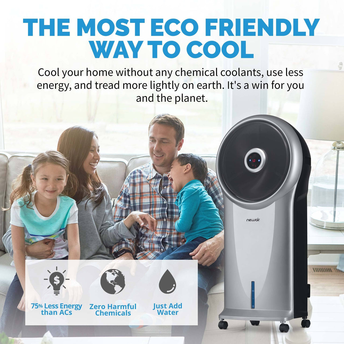 White Evaporative Air Cooler Portable Fan F927237