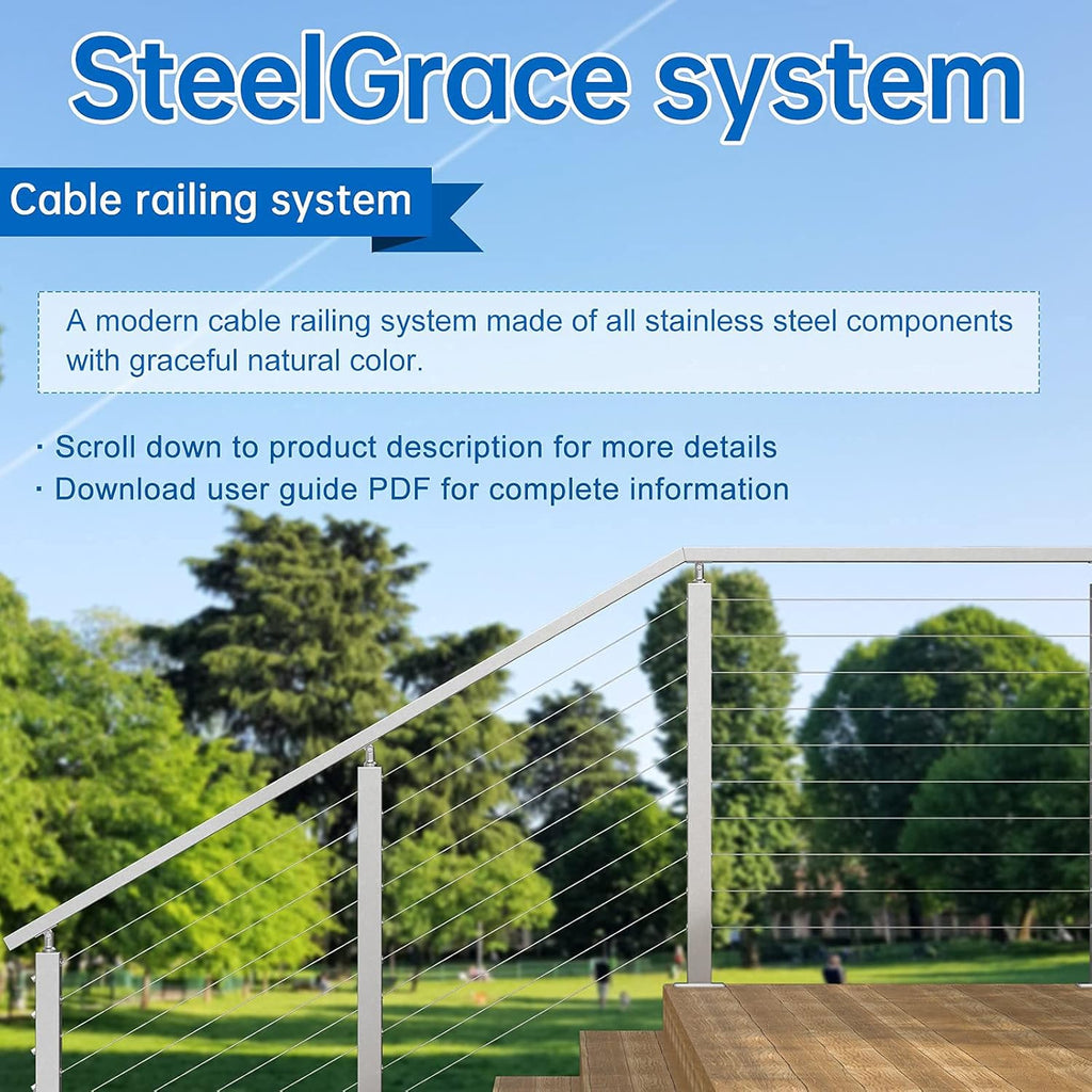 20Set Swageless Cable Railing Kit 1/8 Toggle Turnbuckle Hardware T316 Stainless Steel K927370