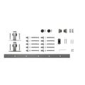 6 ft. Stainless Steel Sliding Barn Door Hardware Kit Y852168
