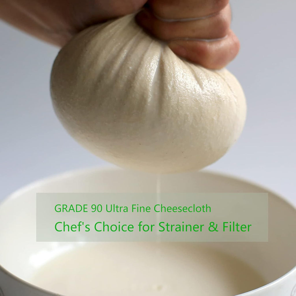 100% Cotton Unbleached Fine Cheesecloth, 54 Sq Feet, Pack of 2 F172943