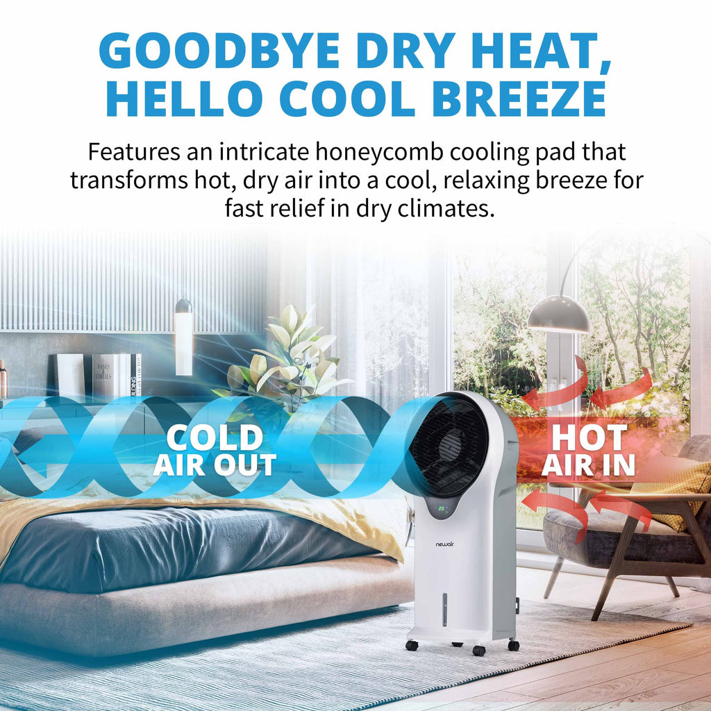 White Evaporative Air Cooler Portable Fan F927237