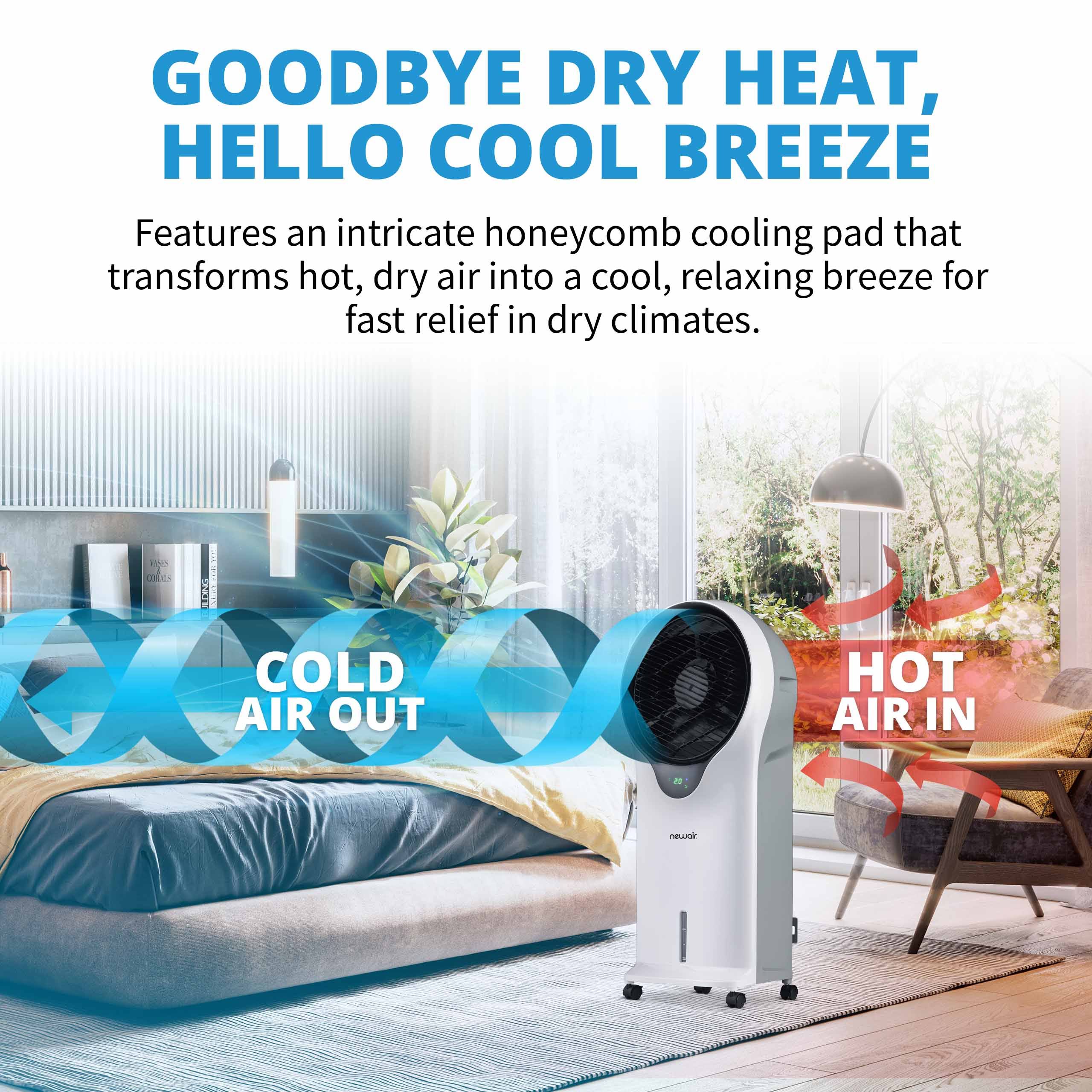 White Evaporative Air Cooler Portable Fan F927237