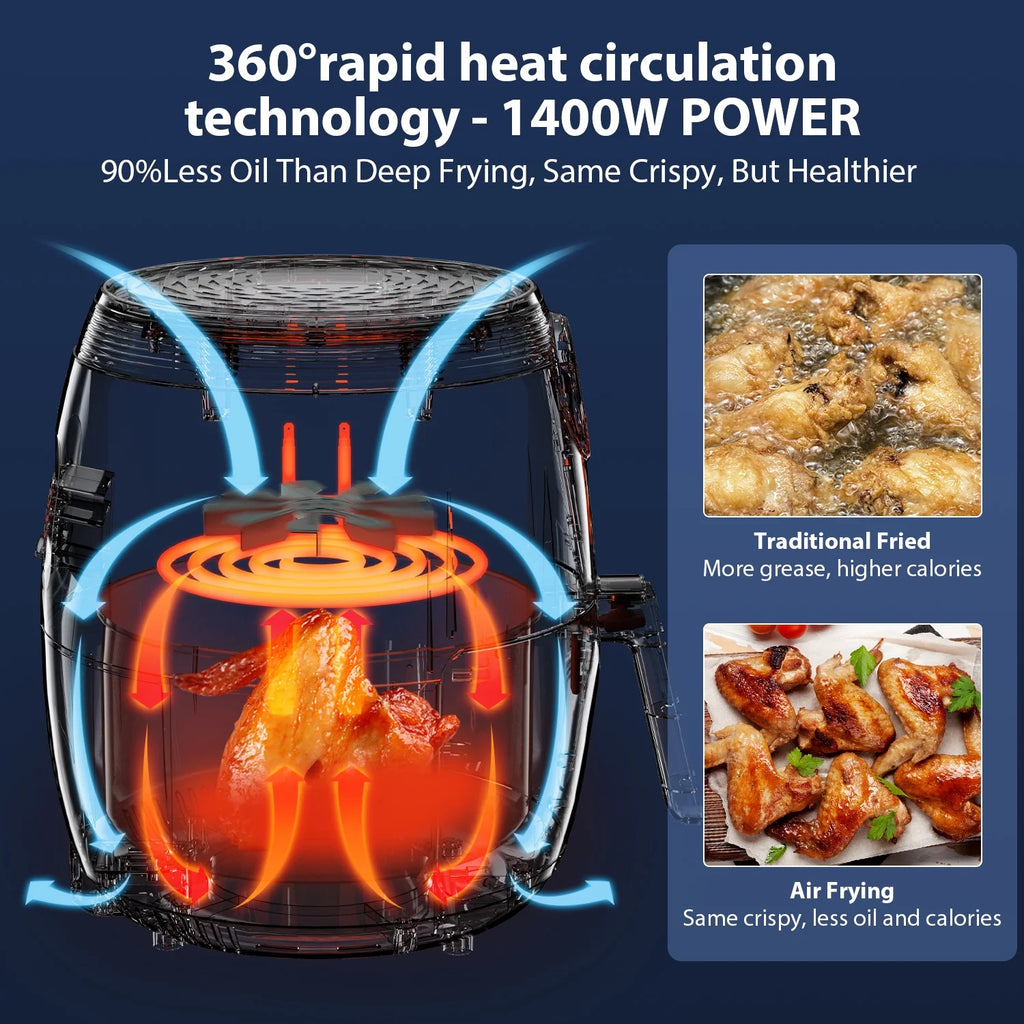 5.2-Qt 8 in 1 Digital Touchscreen Air Fryer W53750
