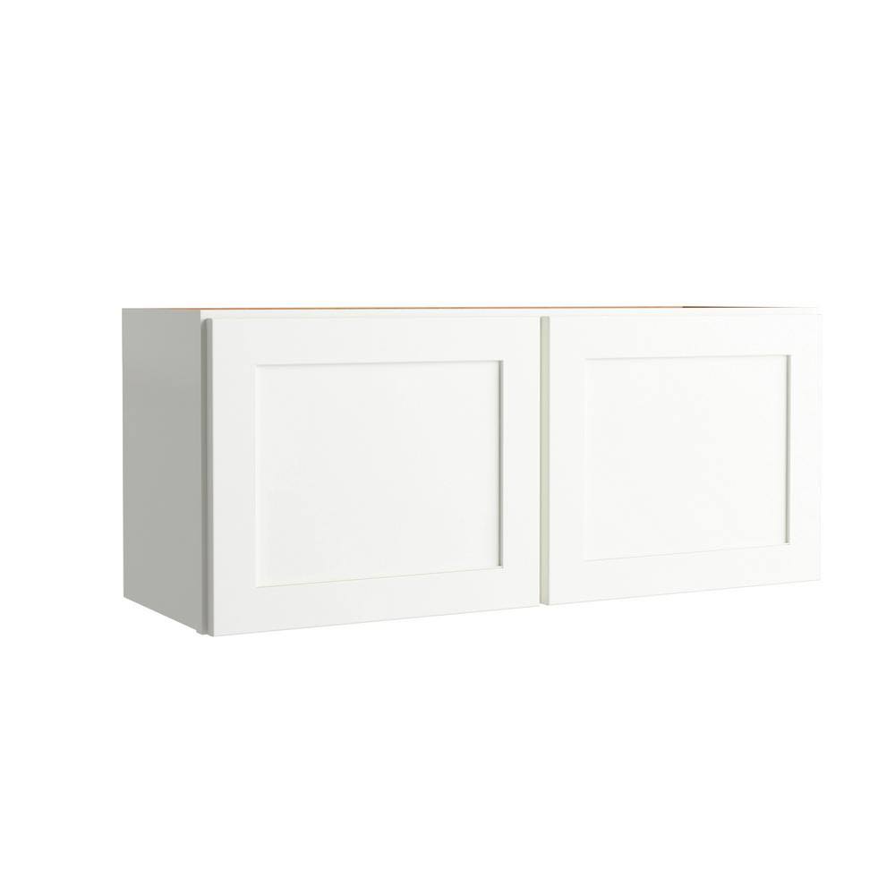 Polar White Finish Laminate Shaker Wall Kitchen Cabinet 36 in. x 15 in. x 12 in. O774