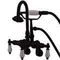 Oil Rubbed Bronze Wall Mount Clawfoot Tub Filler with Hand Shower L7054