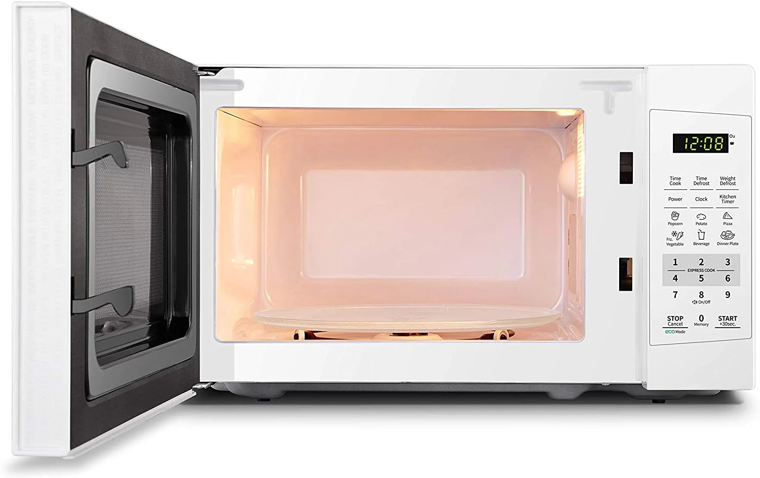 0.7 Cu Ft 700W Pearl White Countertop Microwave Oven S680652