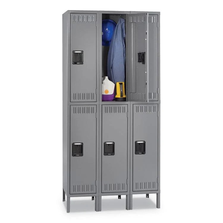 Double Tier Locker Single Stack Medium Gray N772