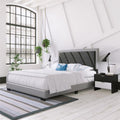 Faux Leather Upholstered Platform Bed P75911
