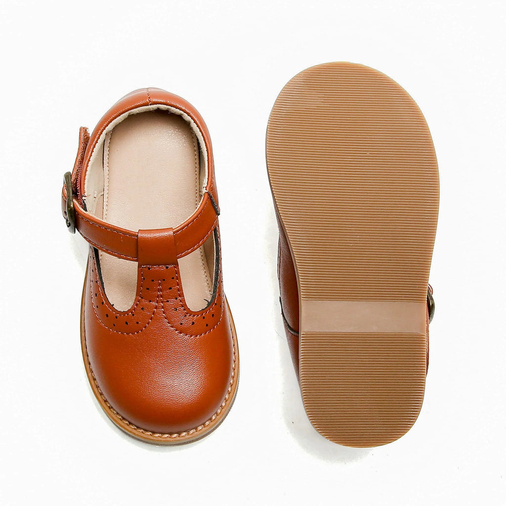 Girl's T-Strap Mary Jane Flat Dress Shoe N8273