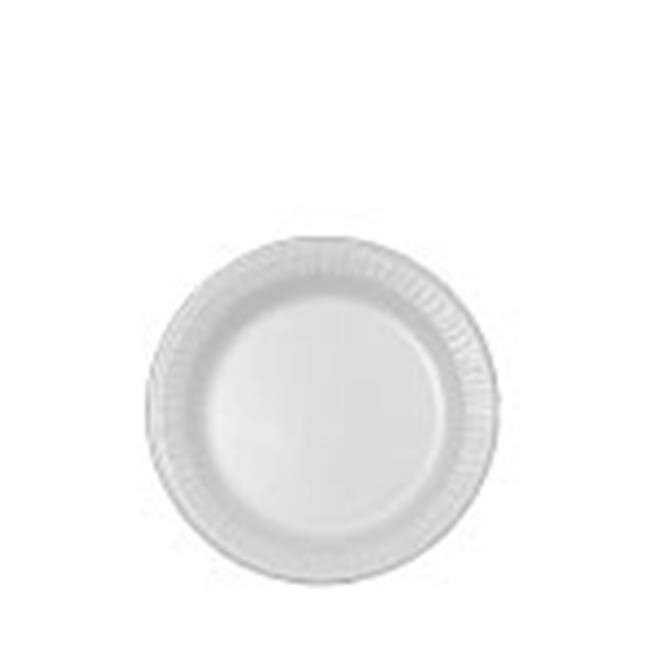 White Unlaminated Foam Plate Case of 1000 B17406