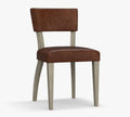 Leather Dining Side Chair, Gray Wash Leg C852247