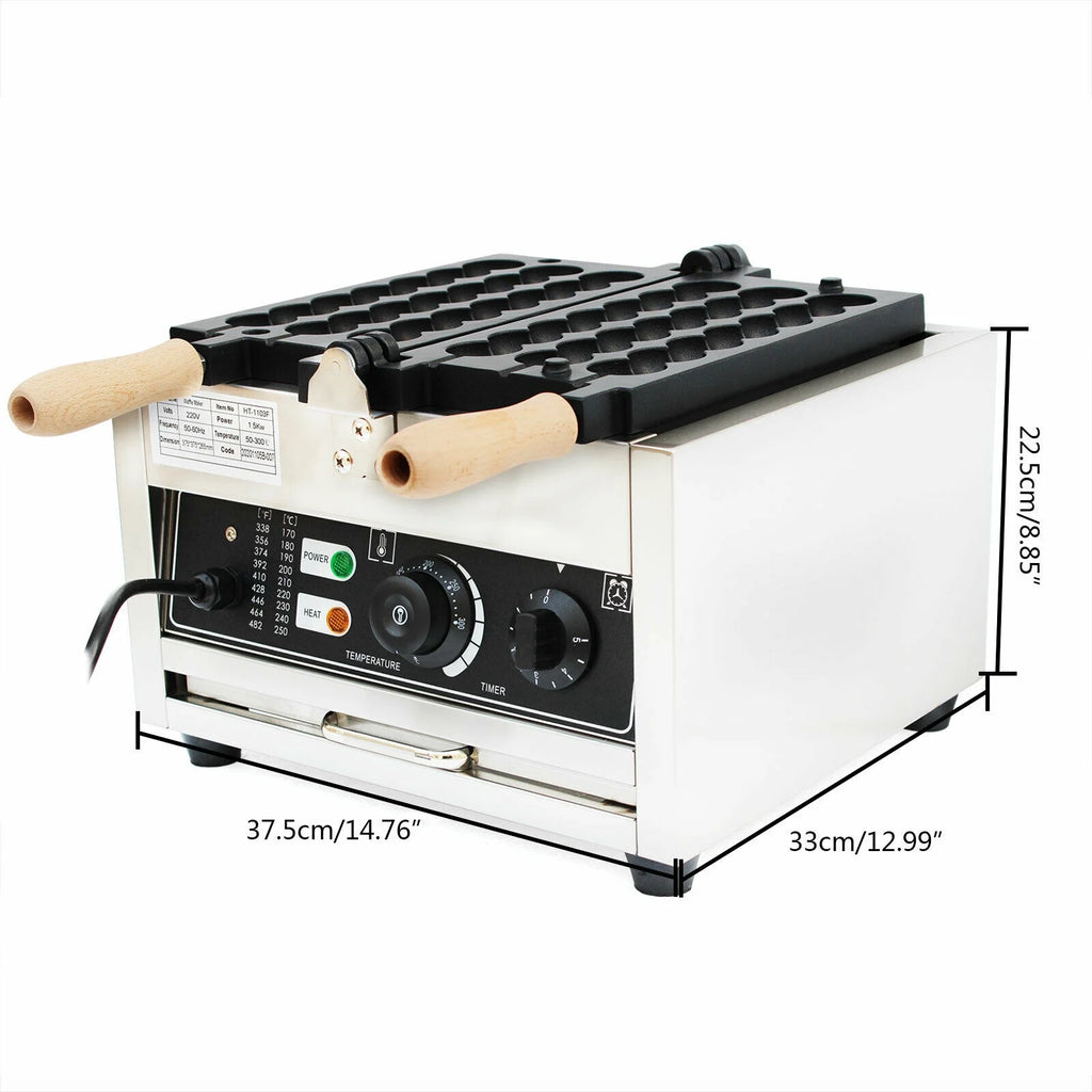 Nonstick Electric Bubble Skewer Waffle Ball Maker 500W V86903