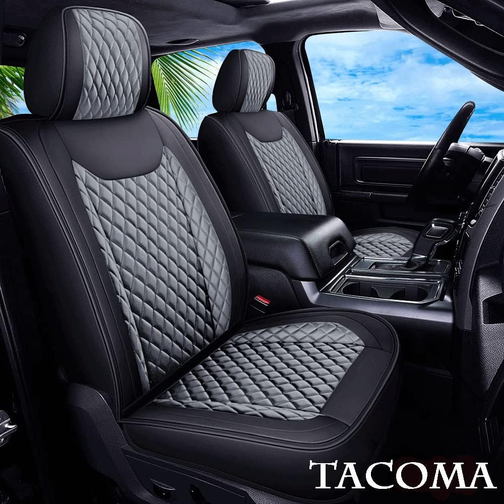 Coffee Waterproof Faux Leather Full Set Seat Covers S496