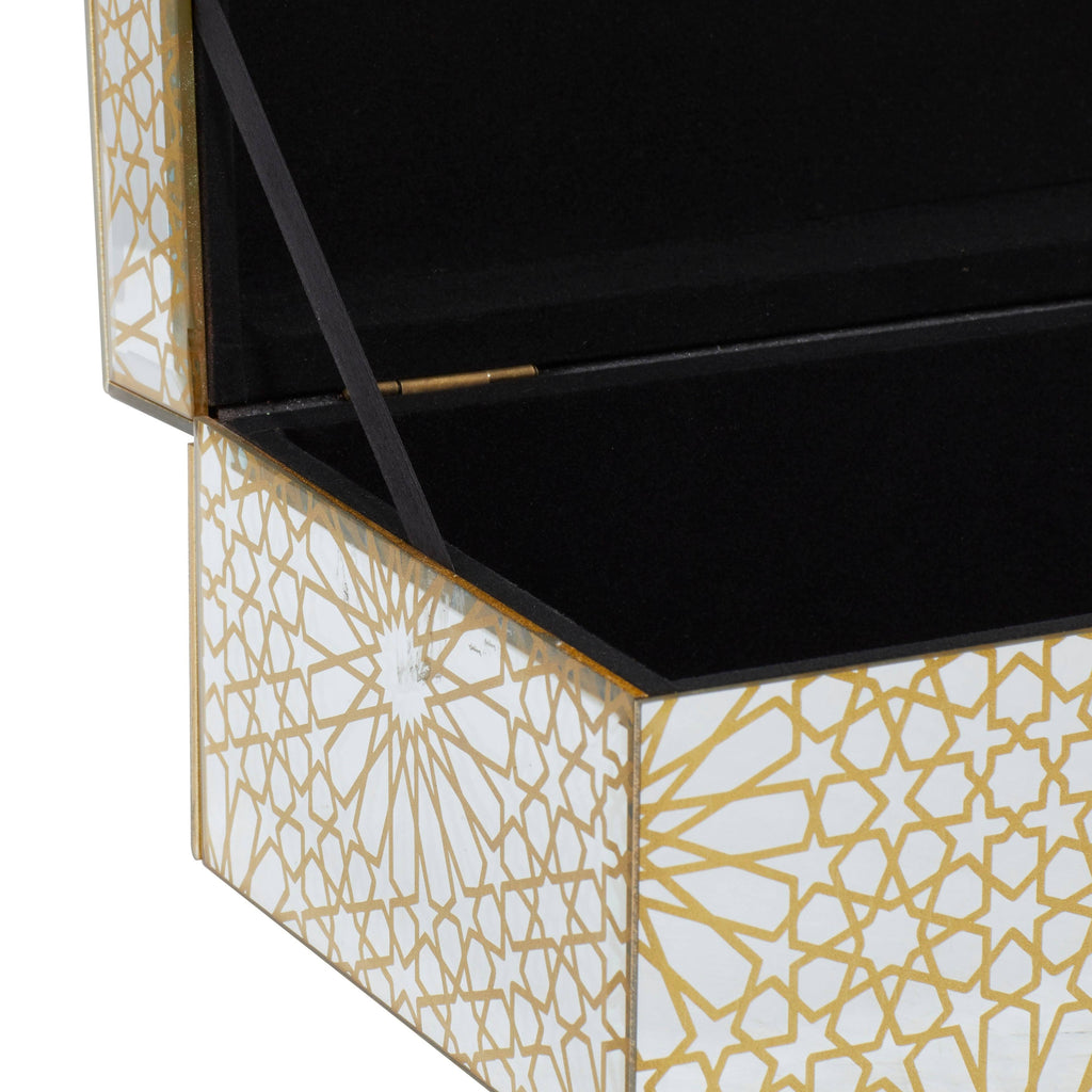 Set of 2 Gold Wood Box M839006