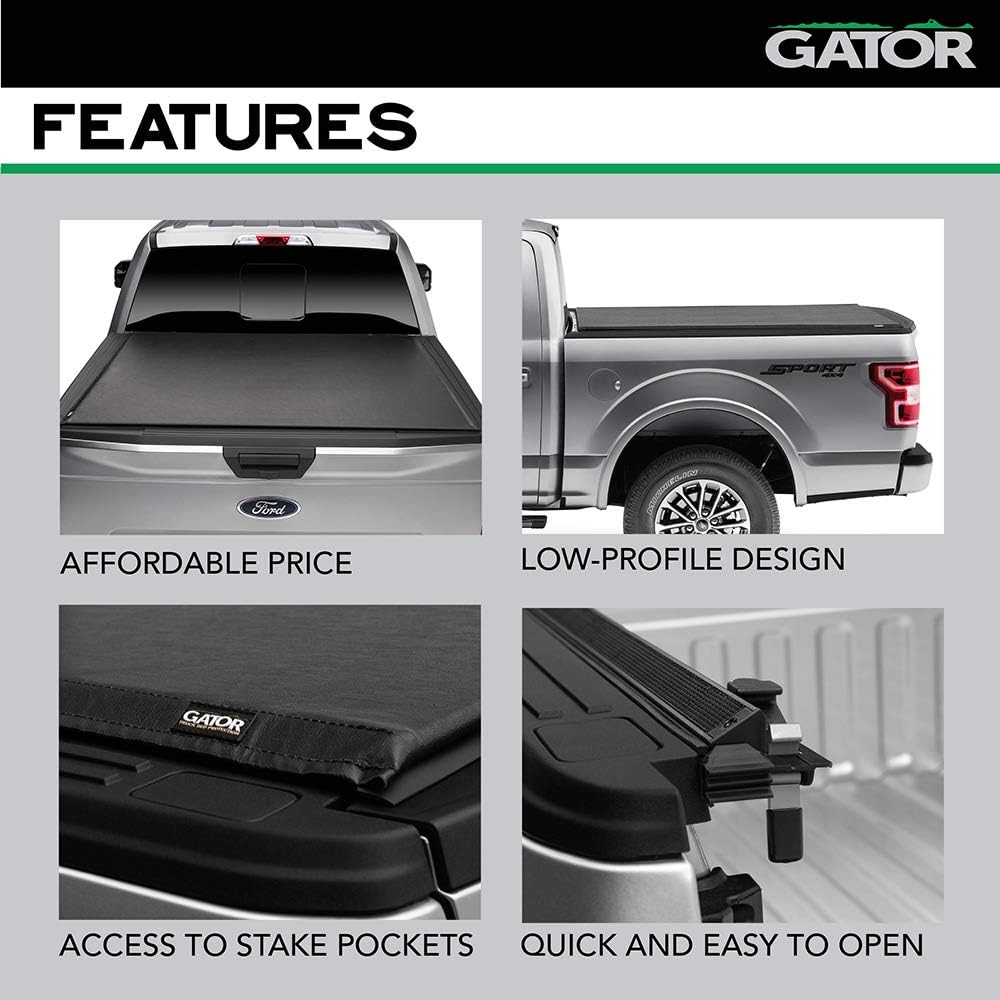 Soft Roll Up Truck Bed Tonneau Cover H120845