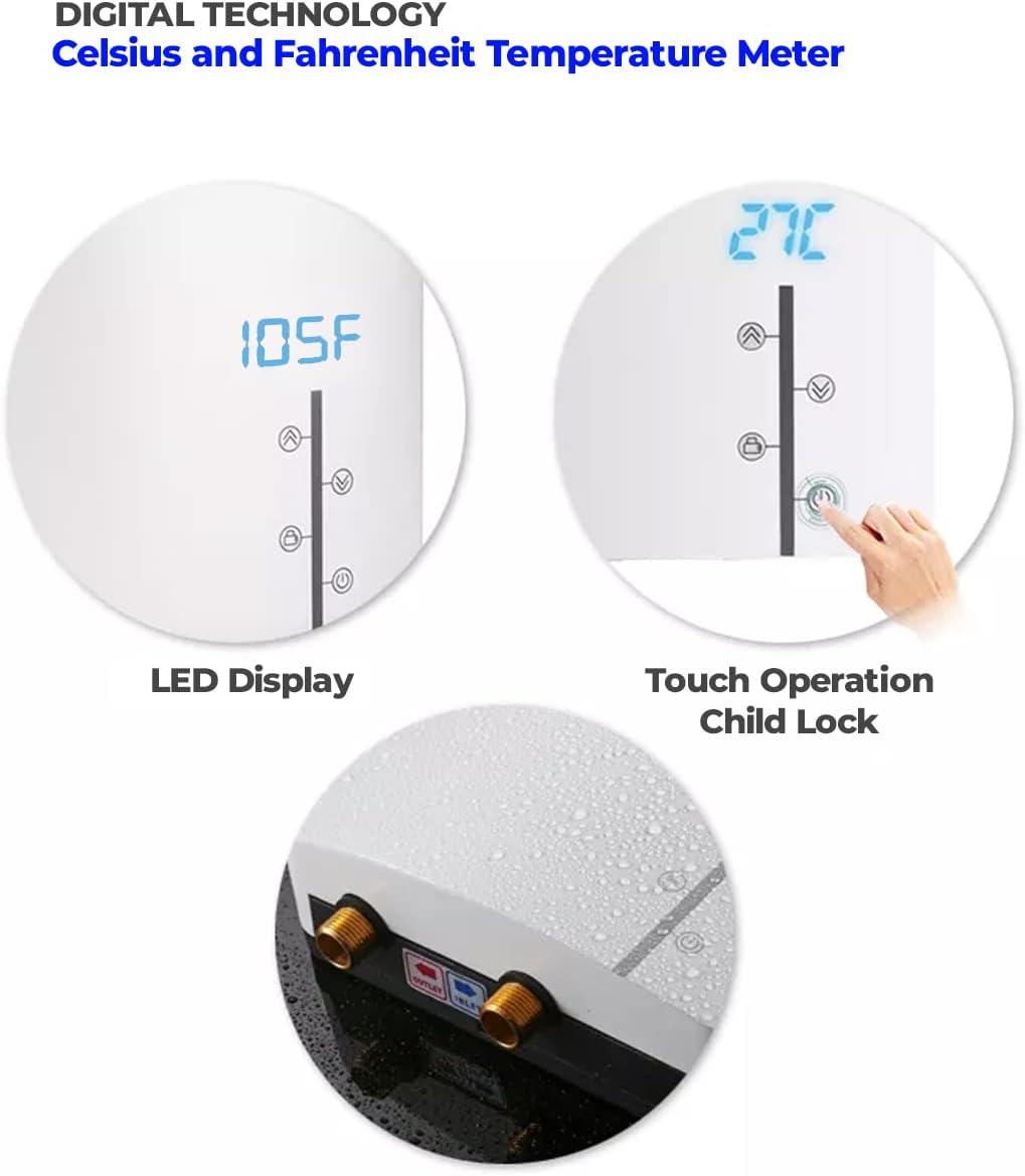 Tankless Electric Water Heater 240V 14.6W Q219