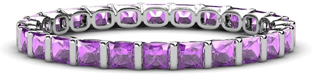 Princess Cut Amethyst 1 7/8 ctw Channel Set Eternity Ring R8182