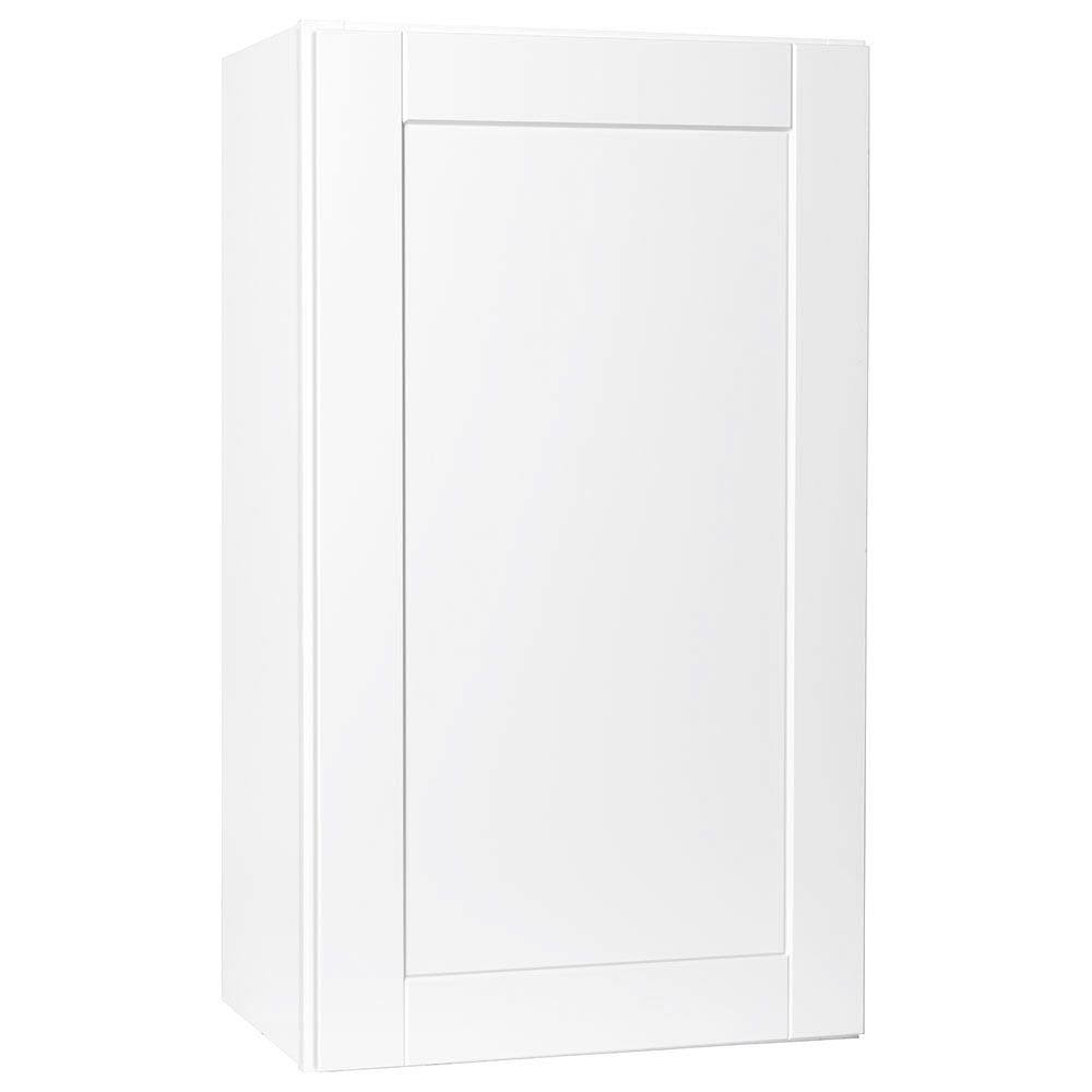 Assembled Shaker Wall Cabinet in Satin White K302